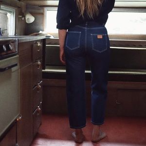 nwt rudy jude adult utility jeans in classic indigo size 0